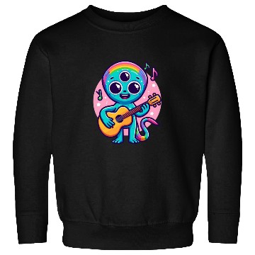 Discover Rainbow Alien Guitarist Sweatshirts