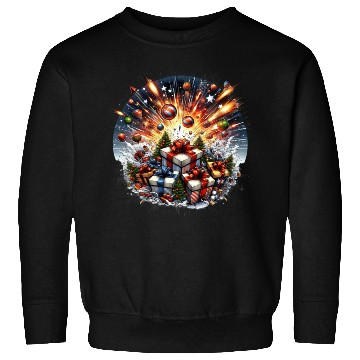 Discover Exploding Presents Fireworks - Christmas Gifts Sweatshirts