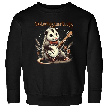 Discover Funny Opossum Playing Banjo Sweatshirts