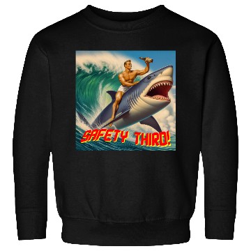 Discover Retro Safety Third Shark Rodeo Sweatshirts