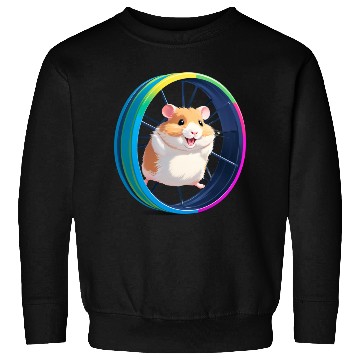Discover Happy Hamster on Exercise Wheel Sweatshirts