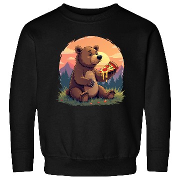 Discover Bear Eating Pizza Sweatshirts