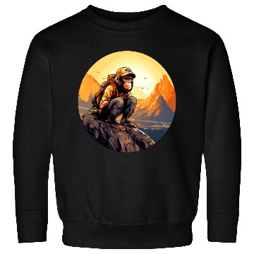 Discover Monkey hiking / mountaineering monkey Sweatshirts