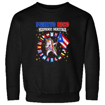 Discover Hispanic Heritage Month Puerto Rico Kids Sweatshirts