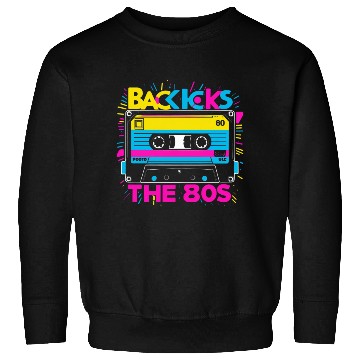 Discover Back to the 80s Retro Cassette Tape Design - Vinta Sweatshirts