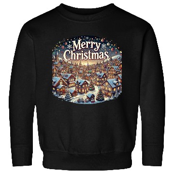 Discover Cozy Winter Village - Christmas Lights and Cheer Sweatshirts