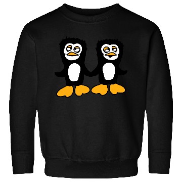 Discover Two Penguins Team 2 Friends Confused Hands Holding Sweatshirts