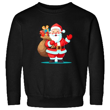 Discover Joyful Santa with Gift Sack Design Sweatshirts