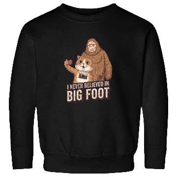 Discover Cat and Bigfoot funny Sweatshirts