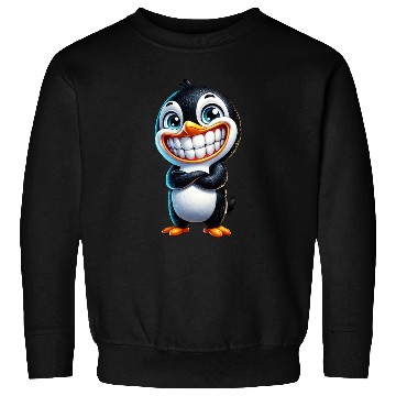 Discover Cute Grinning Penguin Cartoon Sweatshirts