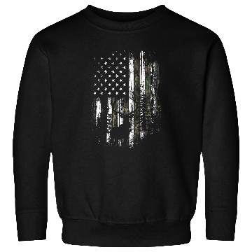 Discover Camo US Flag Deer Elk Buck Camoflage Hunting Sweatshirts