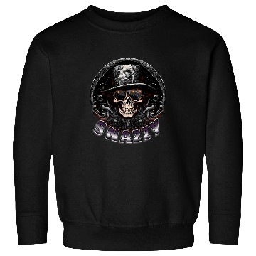 Discover Snazzy Skull: Rock & Roll Never Dies Sweatshirts