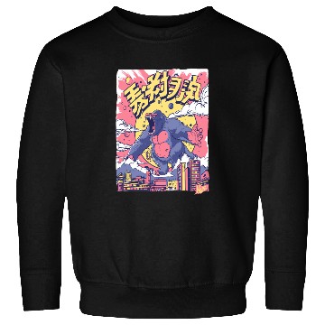 Discover Kaiju Gorilla – Neon City Rampage Sweatshirts