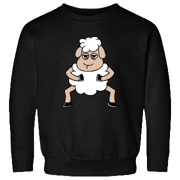 Discover Sheep Tired Bored Look Standing Cute Cool Cartoon Sweatshirts