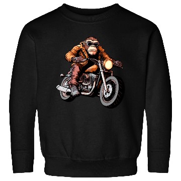 Discover Monkey Motorcyclist / Motorcycle Monkey Sweatshirts