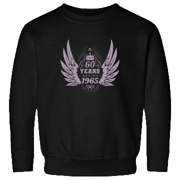 Discover 60 Years Unique Angel Wings Crown Sweatshirts