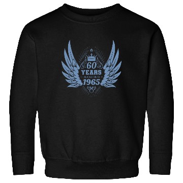 Discover 60 Years Unique Angel Wings Crown Sweatshirts