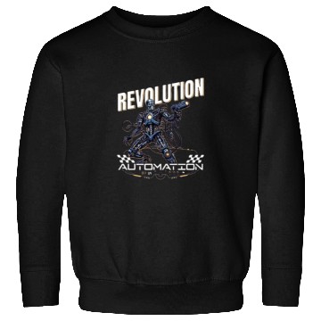 Discover Editable AI Robot Sci fi Cyborg Sweatshirts