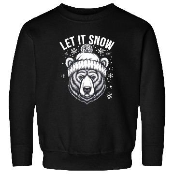 Discover Let It Snow Bear Sweatshirts, Winter Bear Graphic Sweatshirts,