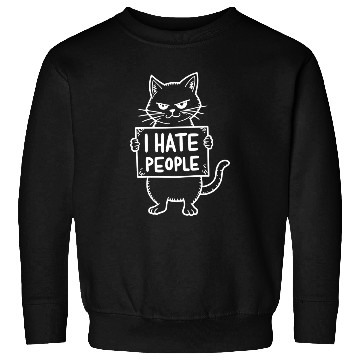 Discover i hate people Funny Design With Cat Sweatshirts