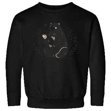 Discover A sitting bear holding a fish Sweatshirts