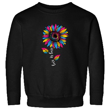 Discover Rainbow Sunflower Love Is Love LGBT Pride Sweatshirts