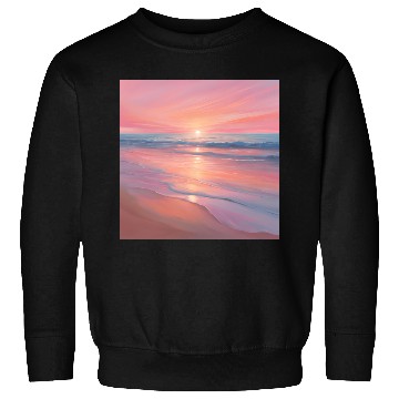 Discover Pink Sunset Ocean Scene Sweatshirts