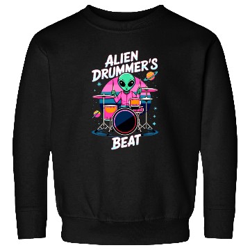Discover Alien Drummer's Beat Sweatshirts - Funky Alien Graphic