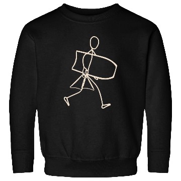 Discover Surfer walking with Bodyboard Sweatshirts