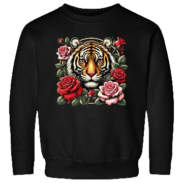 Discover Tiger and Roses Sweatshirts