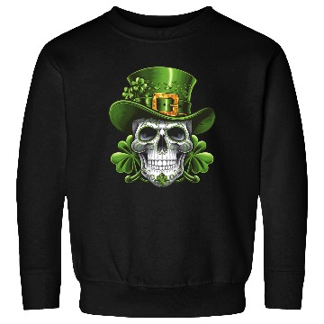 Discover Sugar Skull St Patrick's Day Shamrock Sweatshirts