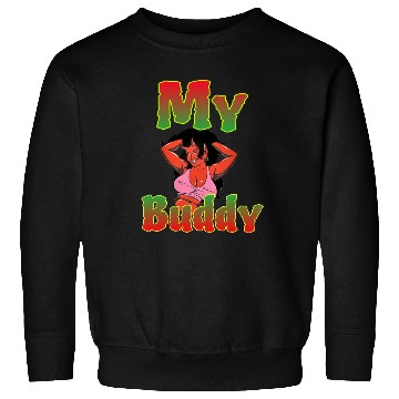 Discover My Devil Buddy Illustration Sweatshirts