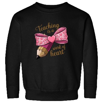 Discover Coquette Pencil Teacher Valentine Coquette Bow Sweatshirts