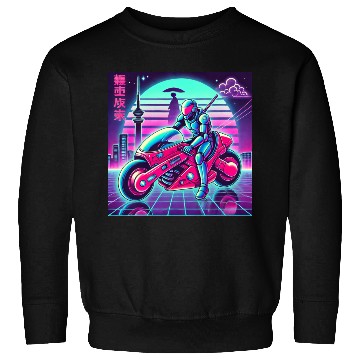 Discover Cyberpunk Neon Rider Sweatshirts