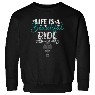 Discover Hot Air Balloon Height Adventure Blue Sweatshirts