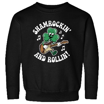 Discover Shamrockin' and Rollin' St. Patrick's Rock & Roll Sweatshirts