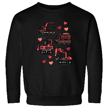 Discover Valentines Construction Trucks Boys Kids Toddler Sweatshirts