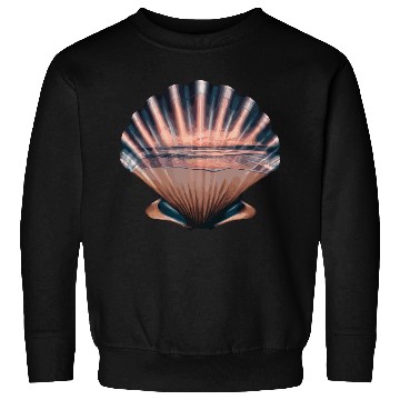 Discover Seashell Beach Scene Serene Ocean Landscape Sweatshirts