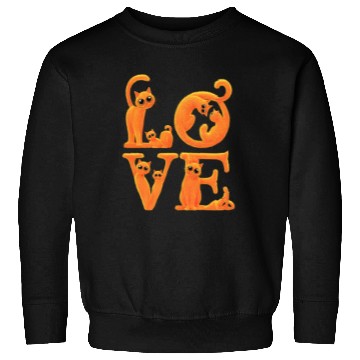 Discover Love Cat Orange Sweatshirts