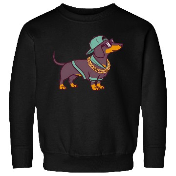 Discover Hip Hop Dachshund Music Singing Dachshund Song Sweatshirts