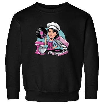 Discover Baking to the Beat of the 80s Retro Music Baker Sweatshirts