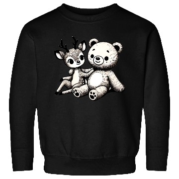 Discover Chibi Deer & Bear - Forest Harmony by TSQ Sweatshirts