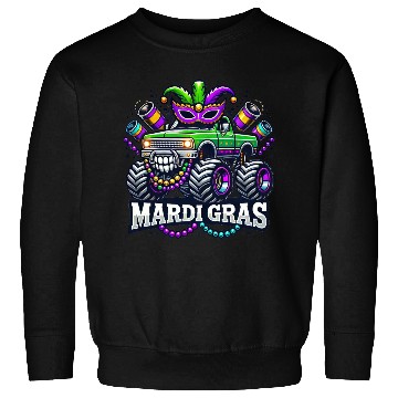 Discover Mardi Gras Monster Truck Design Sweatshirts
