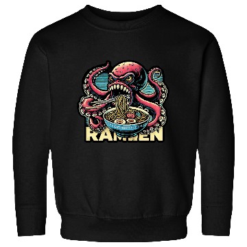 Discover monster octopus eat ramen lover Sweatshirts