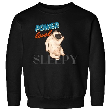 Discover Sleepy Pug Dog black prints Sweatshirts