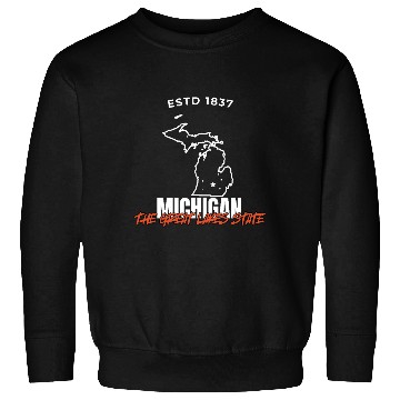 Discover Michigan The Great Lakes State USA Sweatshirts America