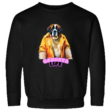Discover Gangsta Life Saint Bernard Sweatshirts