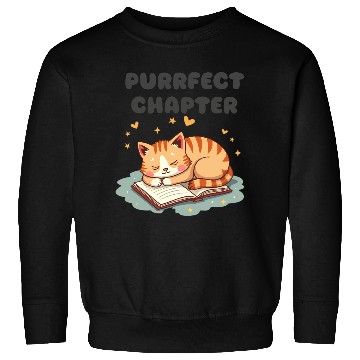 Discover Purrfect Chapter - Cat and Book Lover Design Sweatshirts