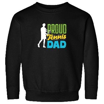 Discover Proud Tennis Dad Graphic Silhouette Sweatshirts