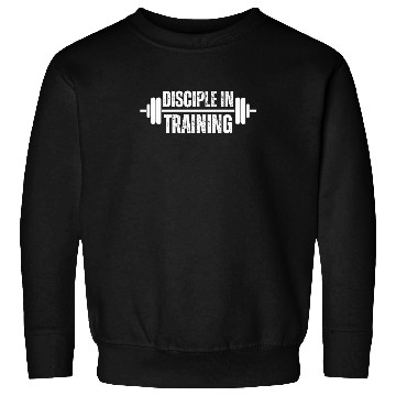 Discover Disciple in training barbell Christian Sweatshirts